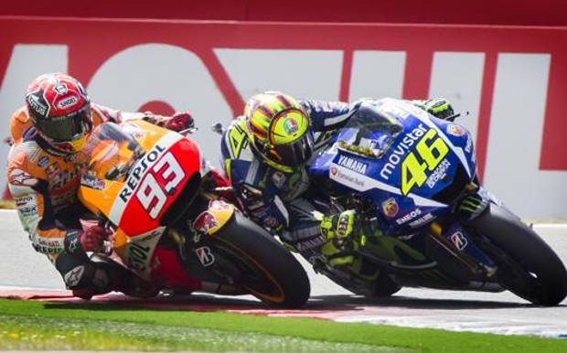 Contact Marquez-Rossi à Assen 2015. Ap Contact Marquez-Rossi à Assen 2015. Ap
