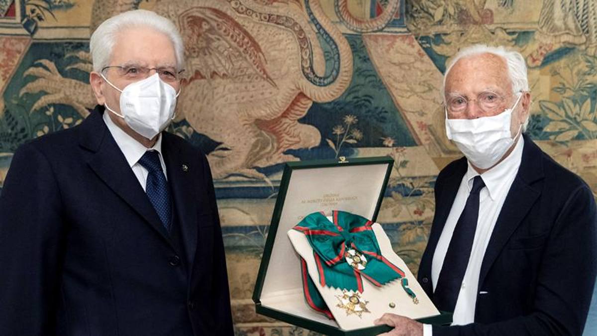 Cavaliere Armani: Mattarella lo onora con la Gran Croce al Merito della Repubblica
