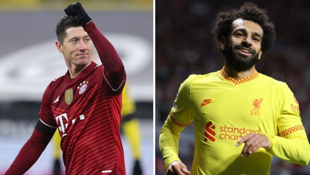 Robert Lewandowski (Bayern Monaco) e Mohamed Salah (Liverpool) 