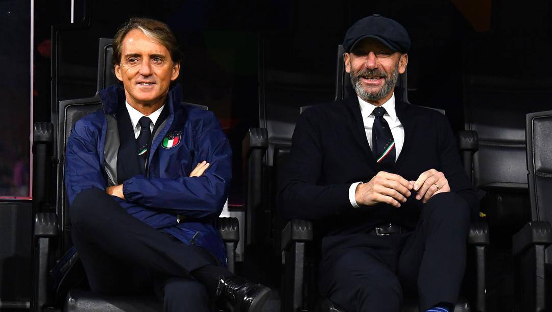 Roberto Mancini e Gianluca Vialli, 57 anni entrambi. Insieme hanno guidato la Nazionale al successo all'Europeo 