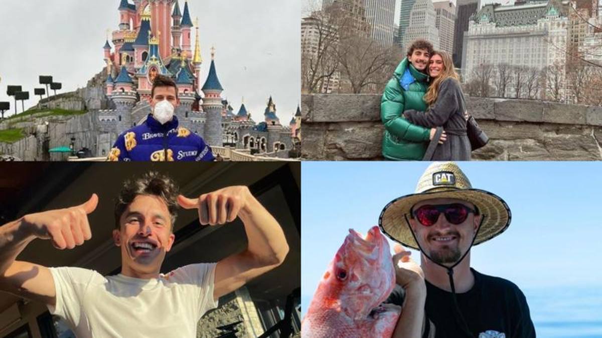 MotoGP, Quartararo a Disneyland, Bagnaia a New York e Martin sugli sci: le vacanze dei piloti