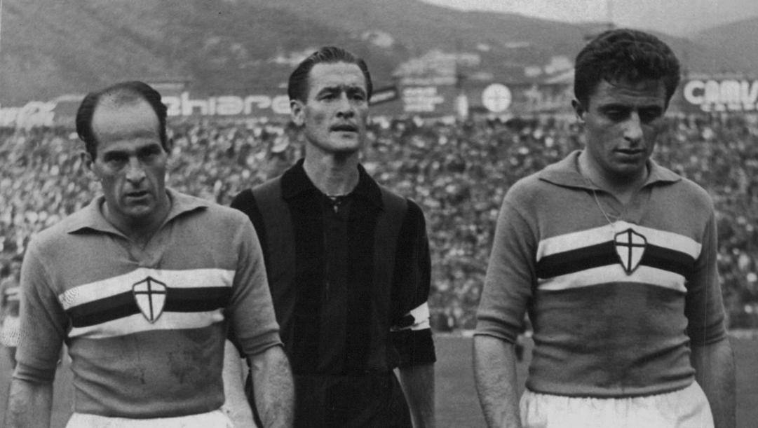 A destra Tito Cucchiaroni (al centro si riconosce Nils Liedholm). Olympia 