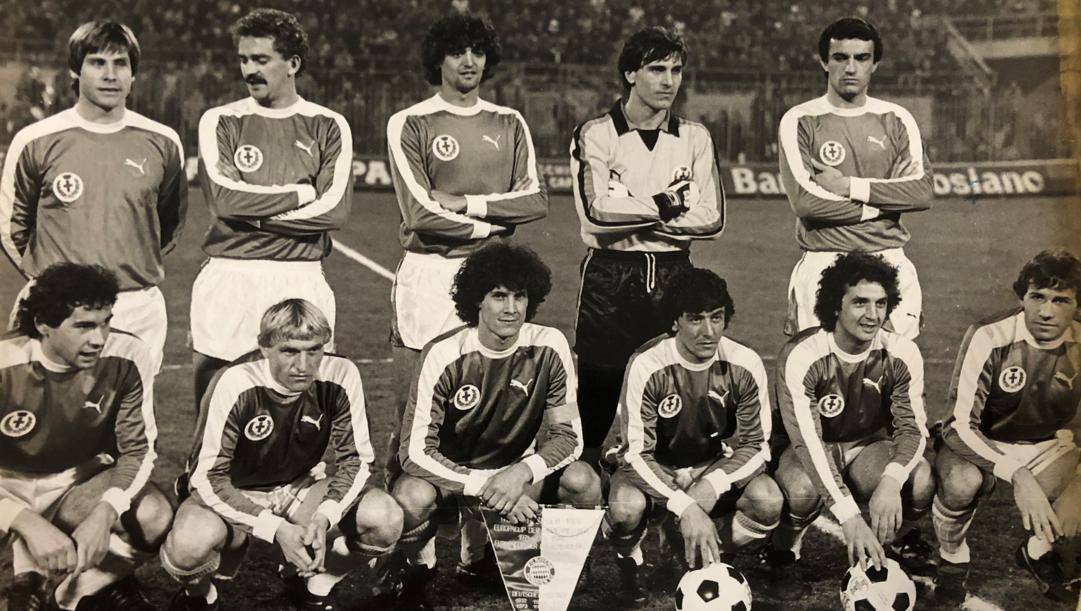 17 dicembre 1980. In piedi, da sinistra: Oriali, Prohaska, Altobelli, Bordon, Bini. Accosciati, da sinistra: Beppe Baresi, Buriani, Collovati, Antonelli, Beccalossi, Franco Baresi. 
