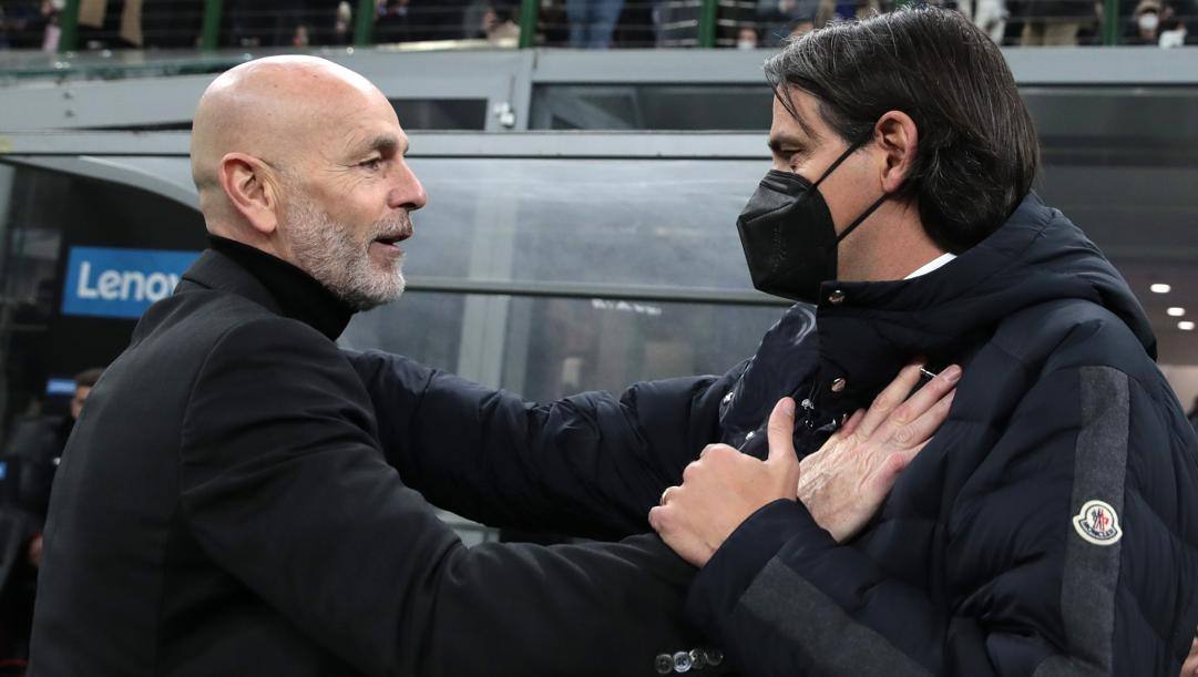 Stefano Pioli, 56 anni, e Simone Inzaghi, 45. Getty 