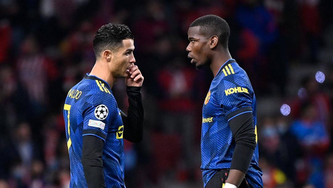 Cristiano Ronaldo e Paul Pogba. Afp 