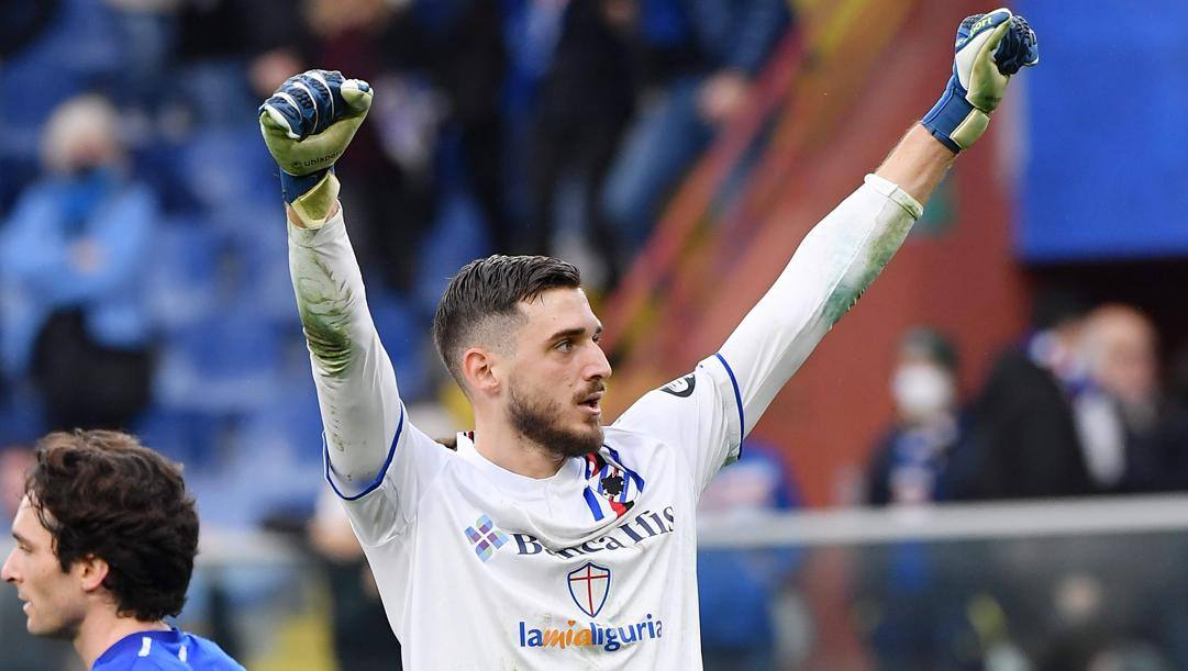 Wladimiro Falcone, portiere della Sampdoria. Lapresse 