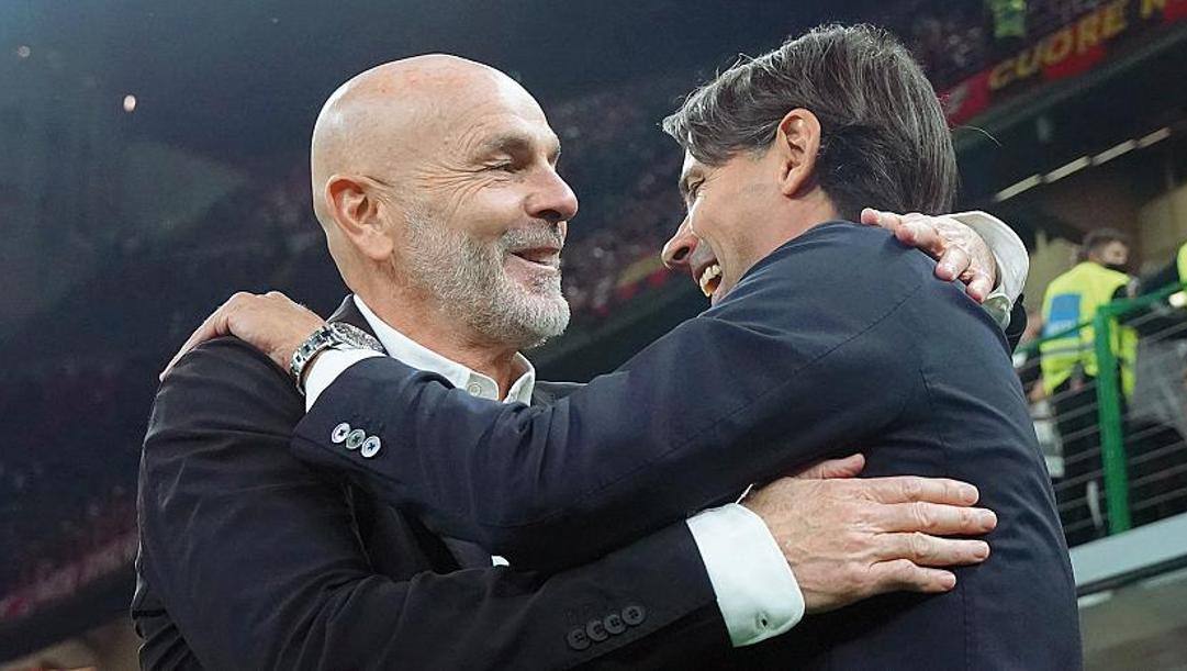 Stefano Pioli, 56 anni, e Simone Inzaghi, 45.  