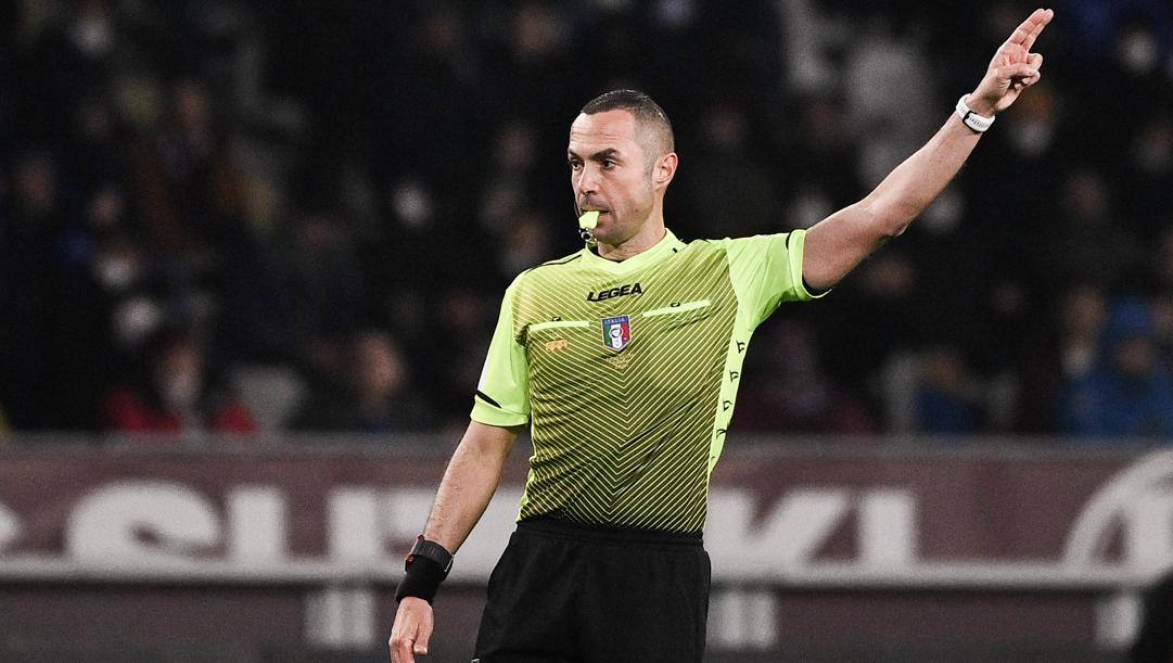 Marco Guida, arbitro di Torino-Inter. Lapresse 