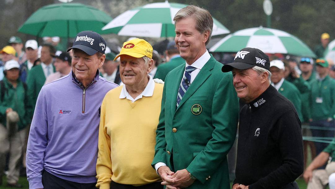  Tom Watson, Nicklaus e Player con Fred Ridley 