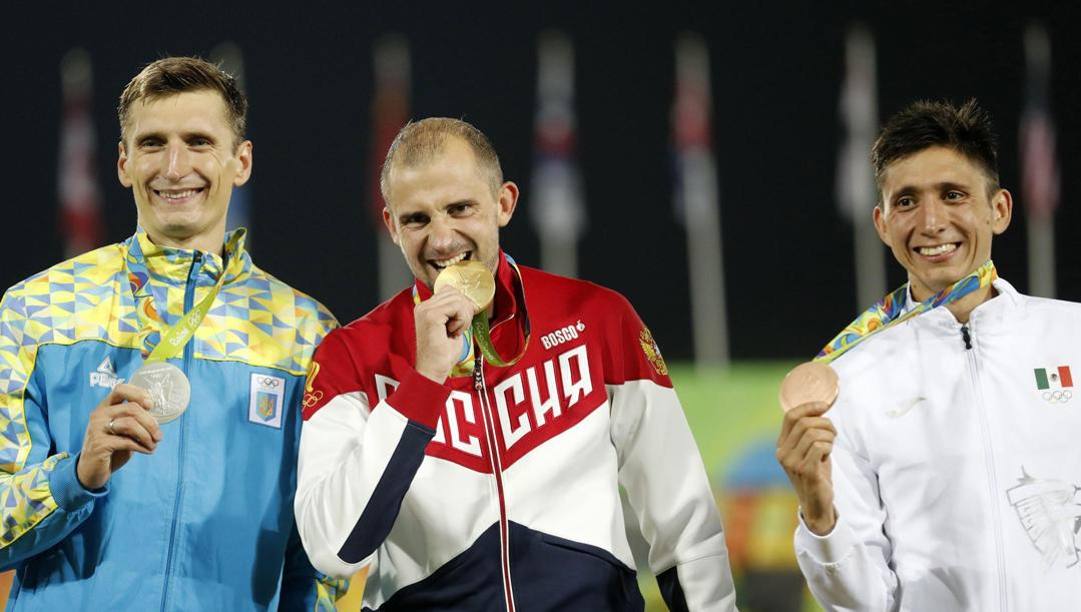 Alexander Lesun oro del pentathlon a Rio 2016. Epa 