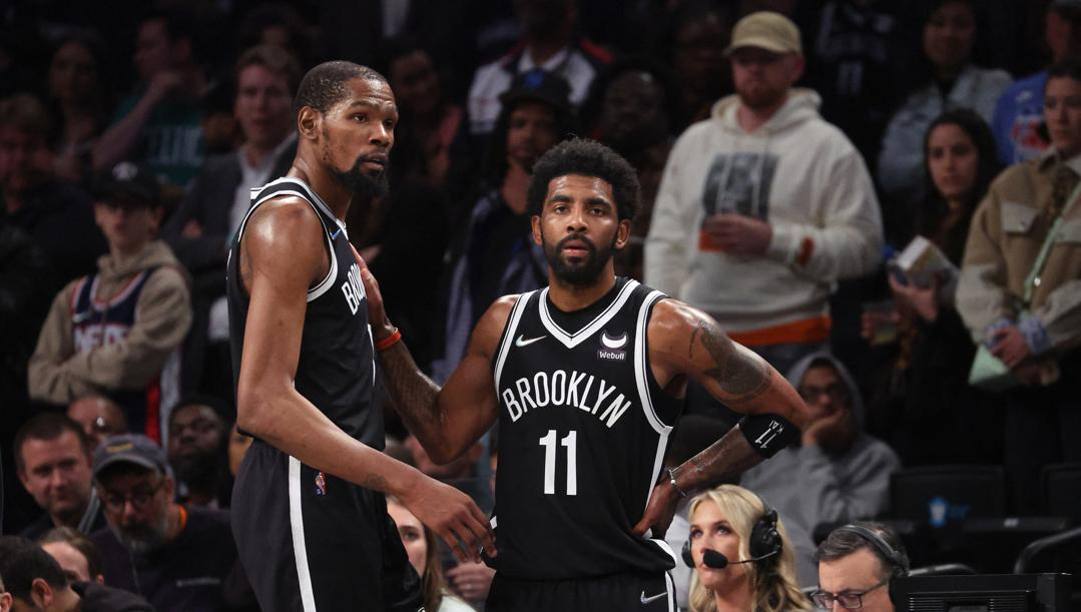 Kevin Durant e Kyrie Irving. Afp 