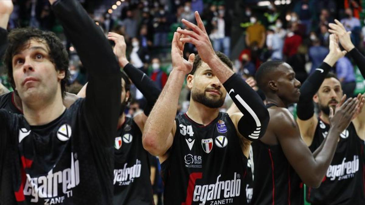 Virtus space, scores 113 points and wins the regular season.  Treviso overwhelmed