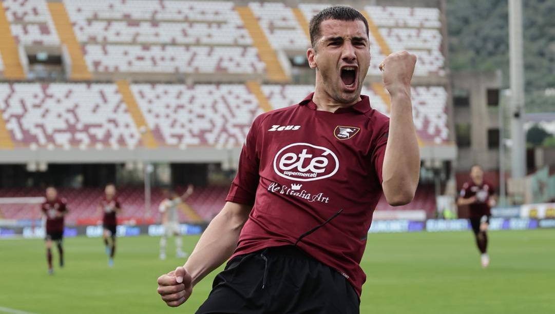 Federico Bonazzoli, 24 anni, attaccante della Salernitana. LaPresse 