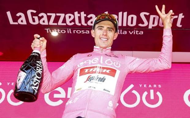 Lo spagnolo Juan Pedro Lopez, 24 anni, è andaluso di Siviglia: nuova maglia rosa. BETTINI 
