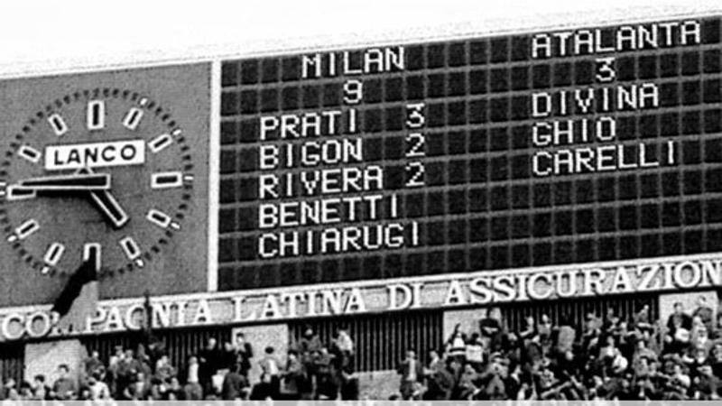 Milan-Atalanta e il festival del gol, 50 anni fa a San Siro il 9-3 da record