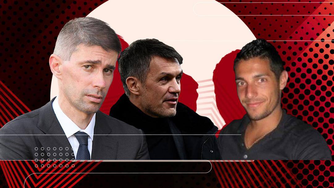 Ricky Massara, Paolo Maldini e Geoffrey Moncada 