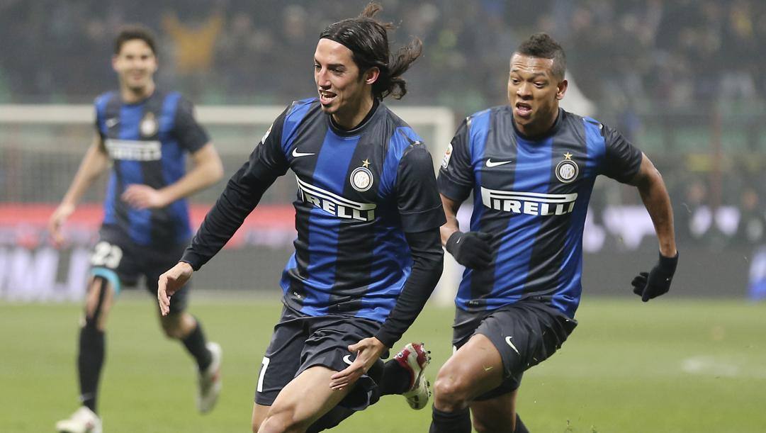 Ezequiel Schelotto in maglia Inter. Ap 