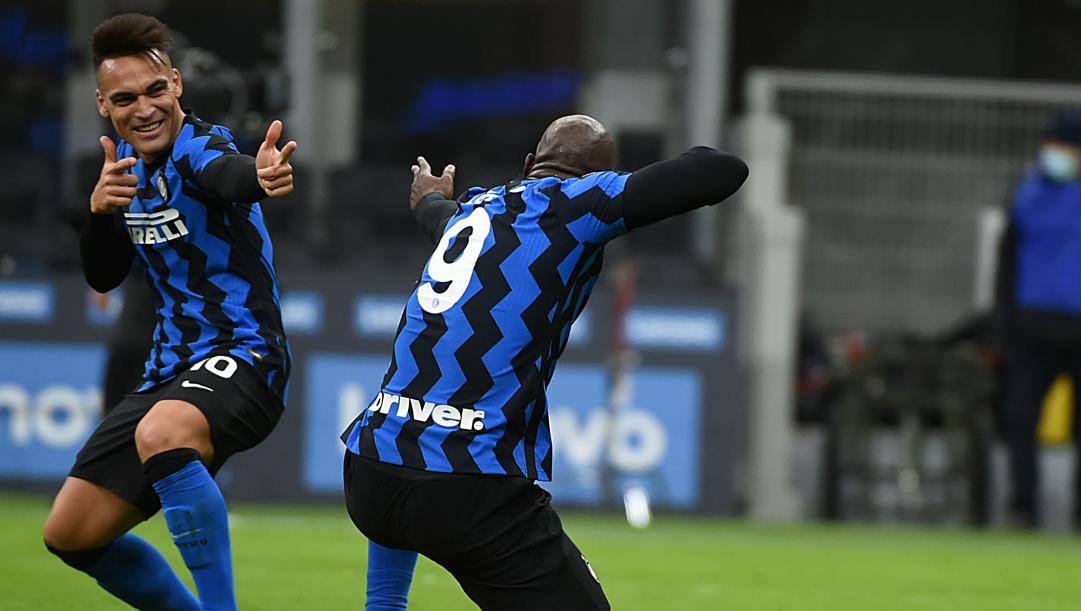 Lautaro Martinez e Romelu Lukaku. Getty 