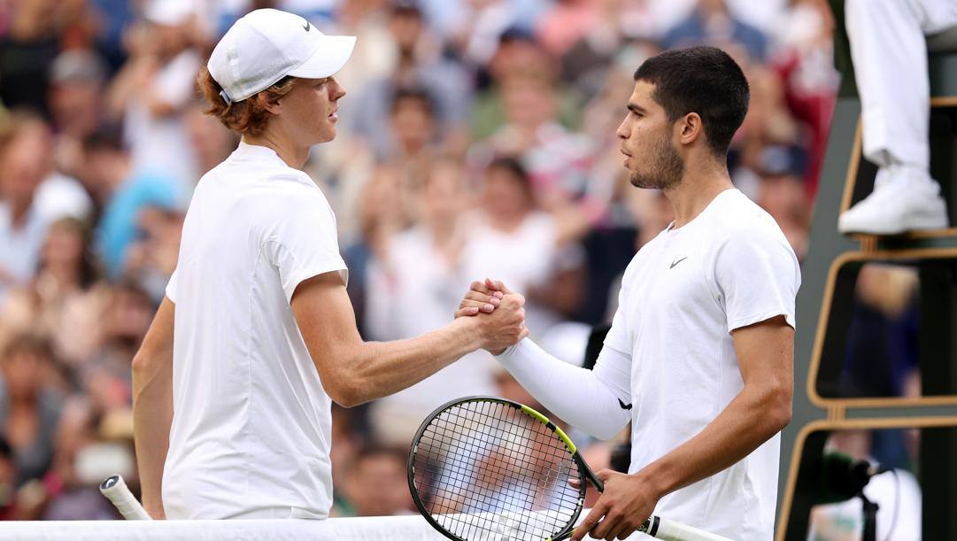 Sinner e Alcaraz e Wimbledon. Getty Images 