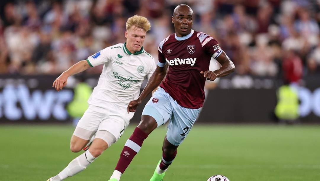 Angelo Ogbonna in campo col West Ham il 18 agosto, in Conference League. Getty 