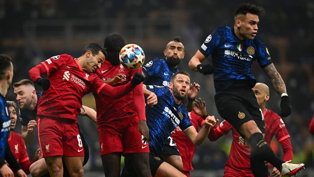 Un'immagine di Inter-Liverpool, ottavi di finale della scorsa Champions. Getty 