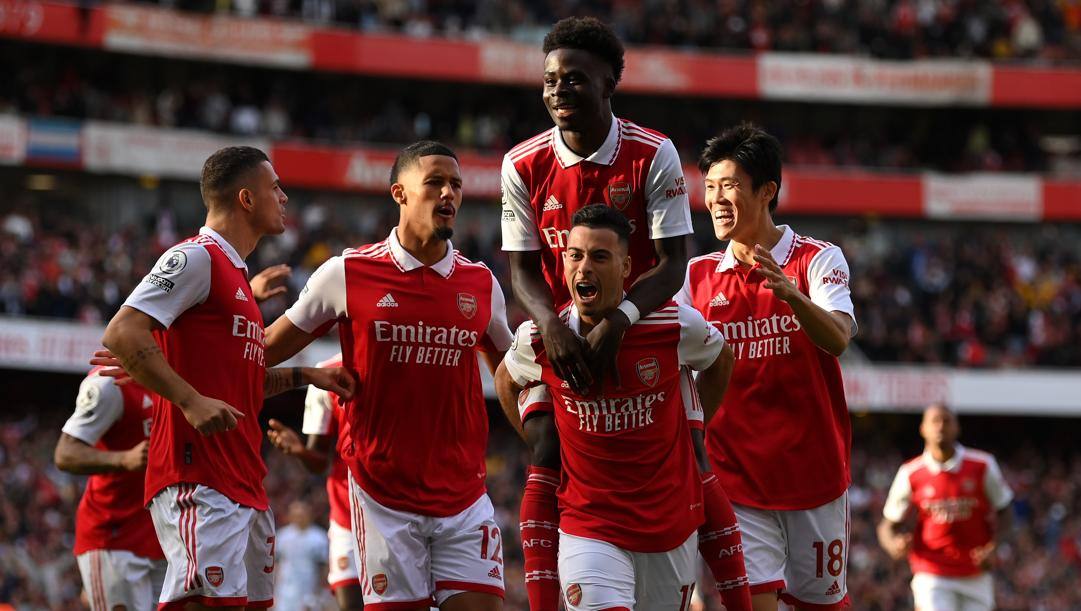 La festa dell'Arsenal. Lapresse 