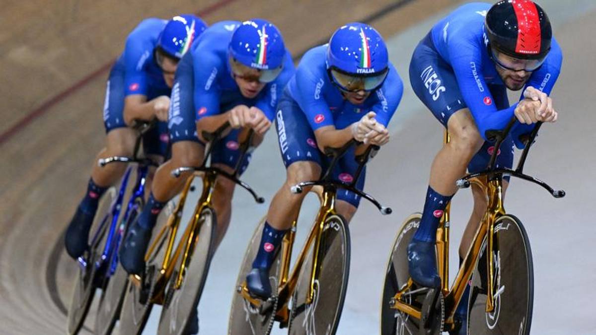 Cycling, World Championships on track: the quartet of Ganna and Barbieri in the Elimination, Italy silver