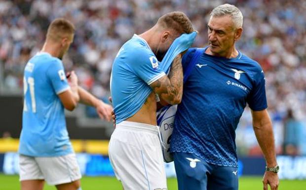 Ciro Immobile è uscito al 30' del match fra Lazio e Udinese, Getty Images