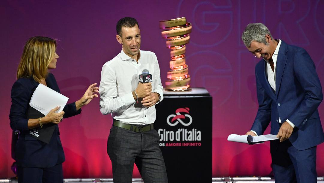 Vincenzo Nibali alla presentazione del Giro d'Italia 2023 - Lapresse 