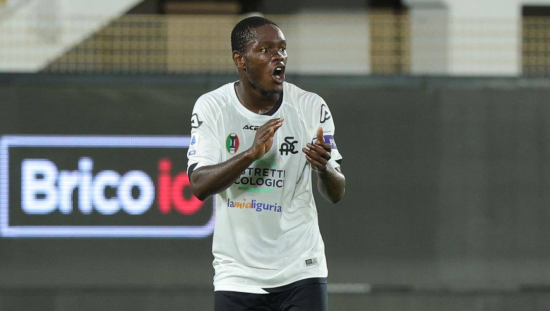 Emanuel Gyasi, 28 anni, quinta stagione allo Spezia. LaPresse 