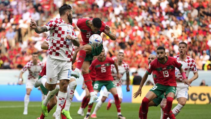 Uno scatto di Marocco-Croazia. Ap Uno scatto di Marocco-Croazia. Ap