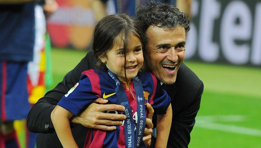 Luis Enrique con la piccola Xana nel 2015 