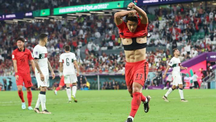 L’esultanza dopo il gol del 2-1 di Hwang Hee-Chan. Getty L'esultanza dopo il gol del 2-1 di Hwang Hee-Chan. Getty