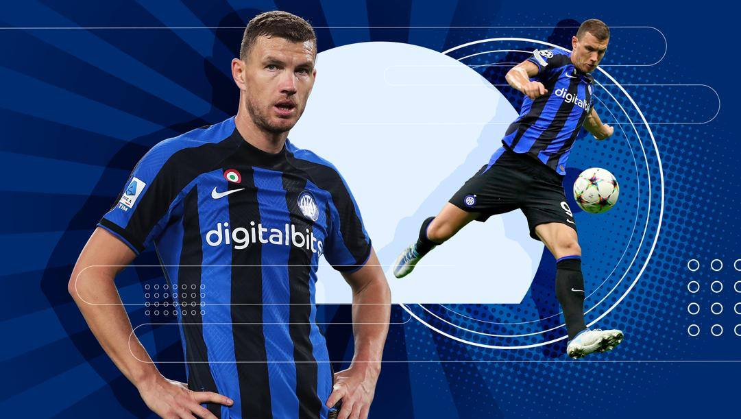 Edin Dzeko, 36 anni, attaccante bosniaco dell'Inter 