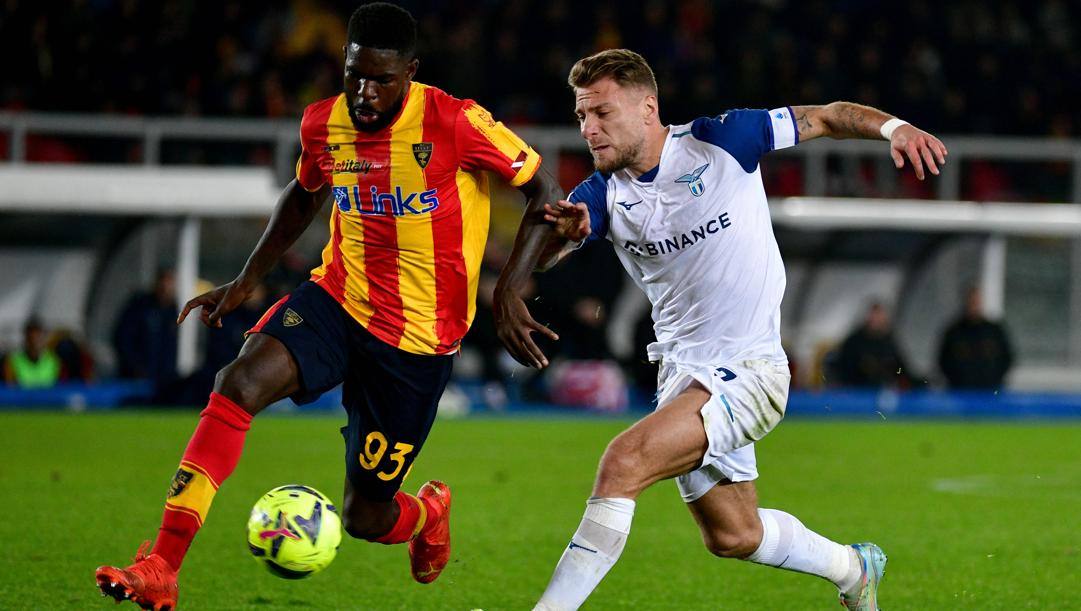 Umtiti e Immobile. Getty  