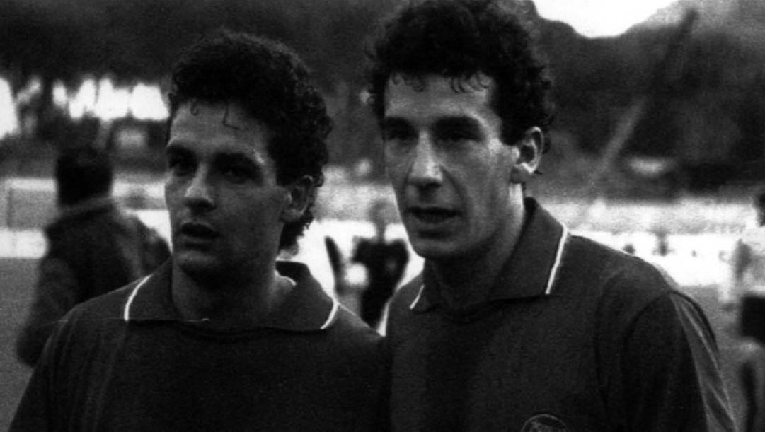 Roby Baggio e Gianluca Vialli. Ap 