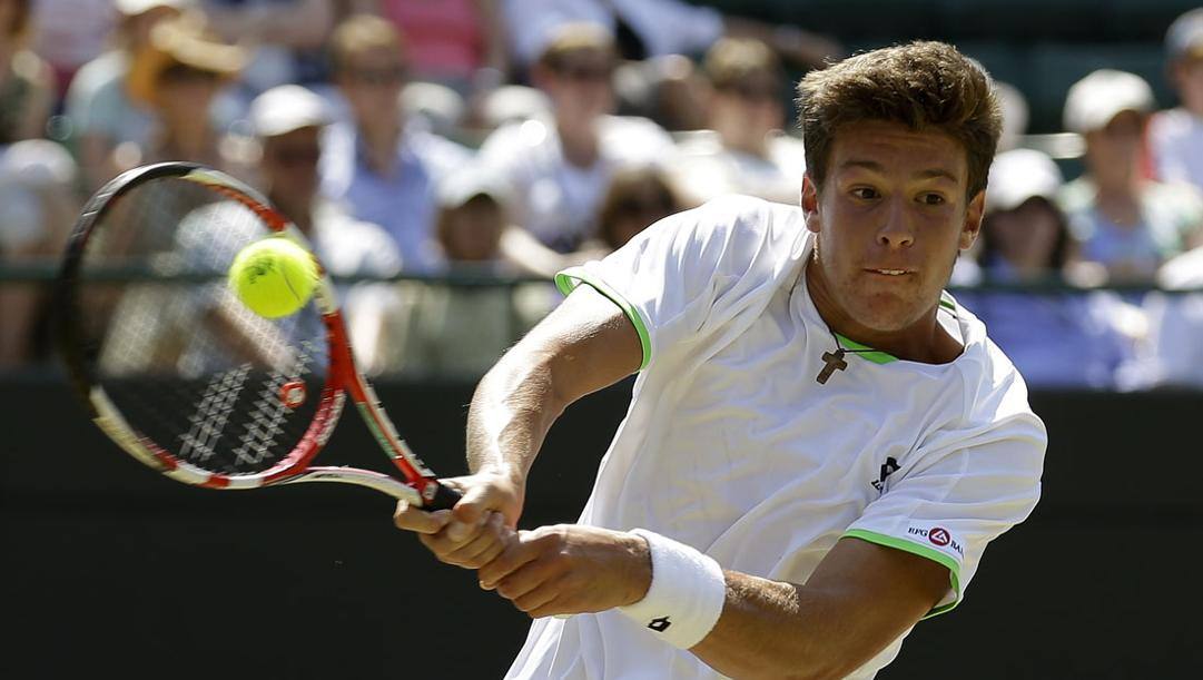 È l'8 luglio 2013: Gianluigi Quinzi vince il torneo di Wimbledon juniores. LaPresse 