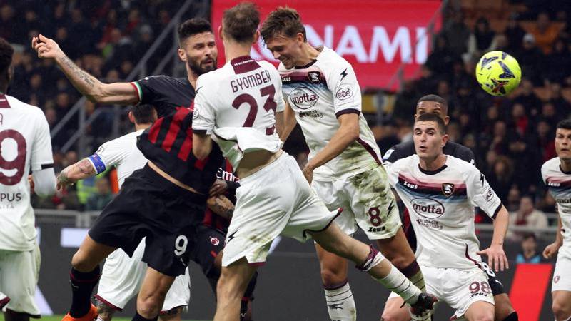 Milan-Salernitana 1-1: gol di Giroud e Dia