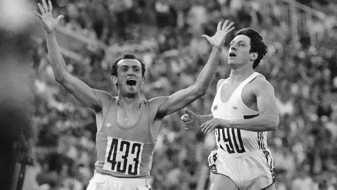 L'oro di Mennea nei 200 a Mosca 1980 LAPRESSE 