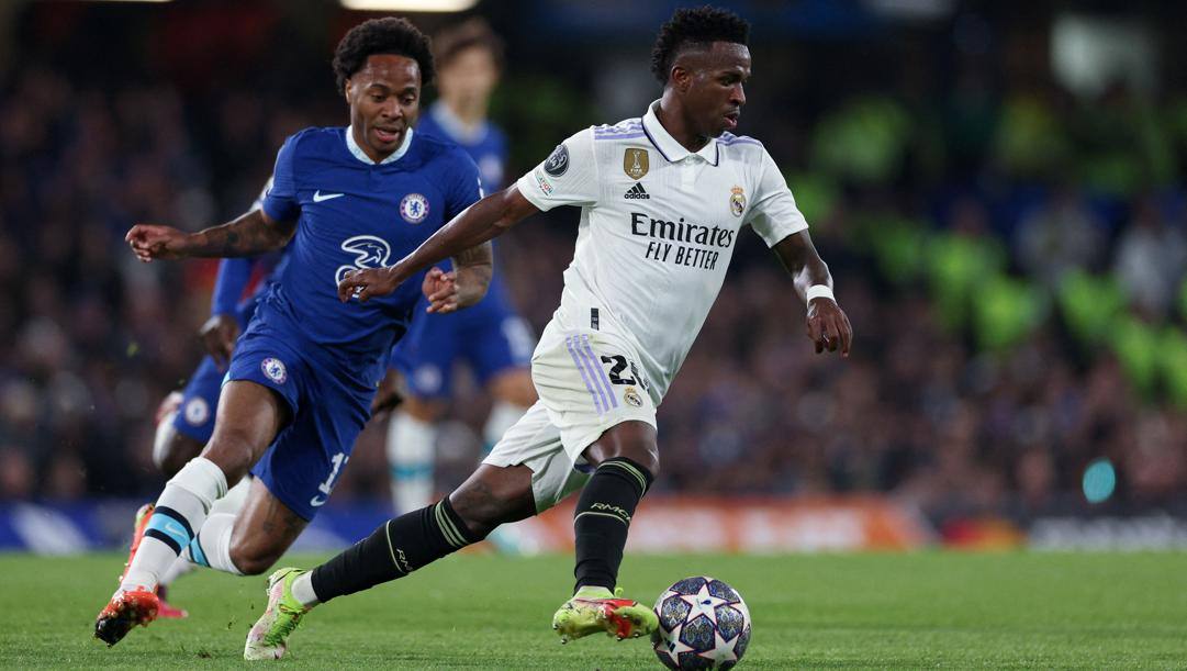 Vinicius in azione a Stamford Bridge. Afp  