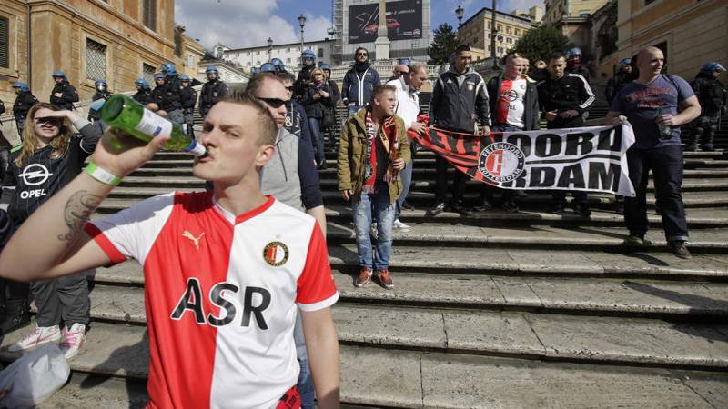 Roma-Feyenoord, tifosi olandesi arrivati a Roma