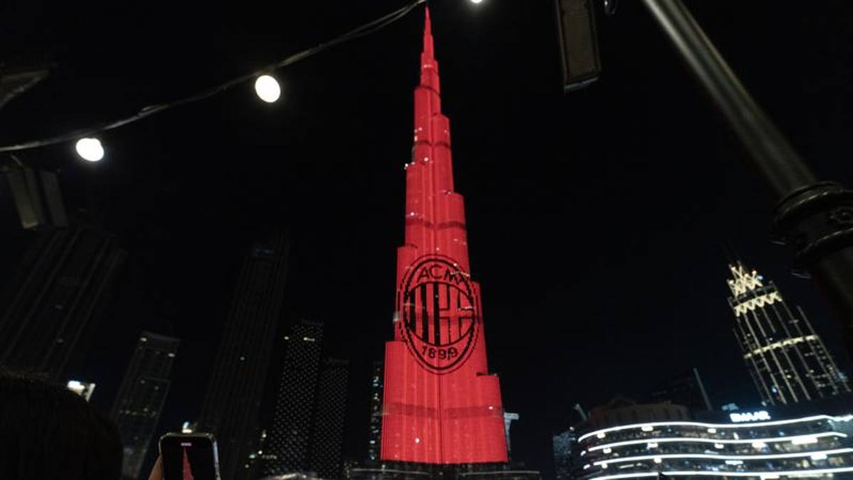 Milan, the Burj Khalifa becomes the Rossoneri: the initiative for the derby