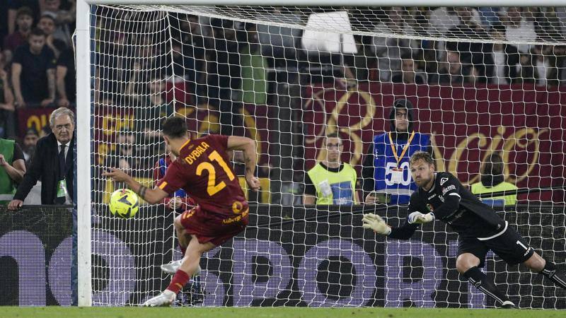 Roma-Spezia 2-1: gol Nikolaou, Zalewski, Dybala. Mou in Europa League, liguri allo spareggio salvezza