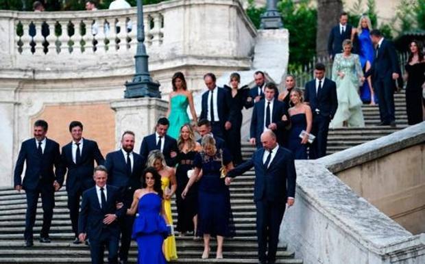 Un&rsquo;altra immagina della serata di gala a Roma dei protagonisti alla Ryder Cup 