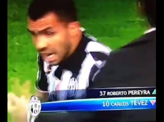 Tevez sostituito si arrabbia con Allegri