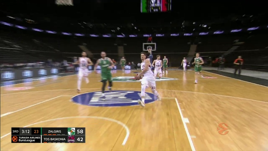 Pioggia di triple sul Baskonia di Polonara. Lo Zalgiris vince 92-73
