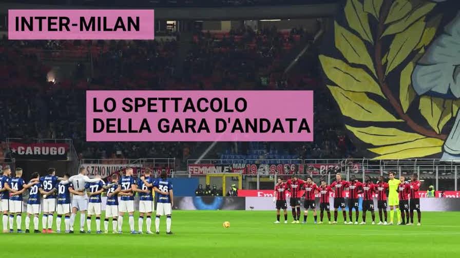 Il sorpasso e l'omaggio ai medici: Milan-Inter, lo spettacolo dell'andata sugli spalti