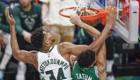 Giannis super: guarda Milwaukee-Boston