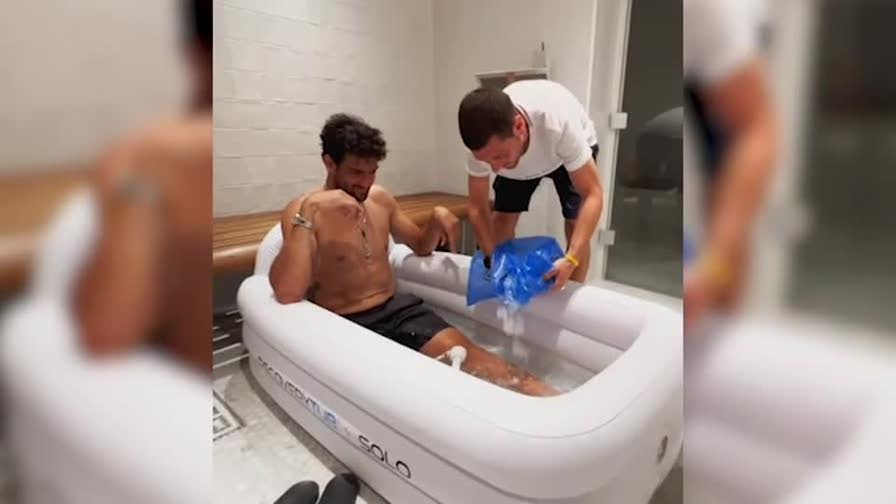 Video Instagram, Berrettini si ricarica per la semifinale nella vasca col  ghiaccio- Video Gazzetta.it