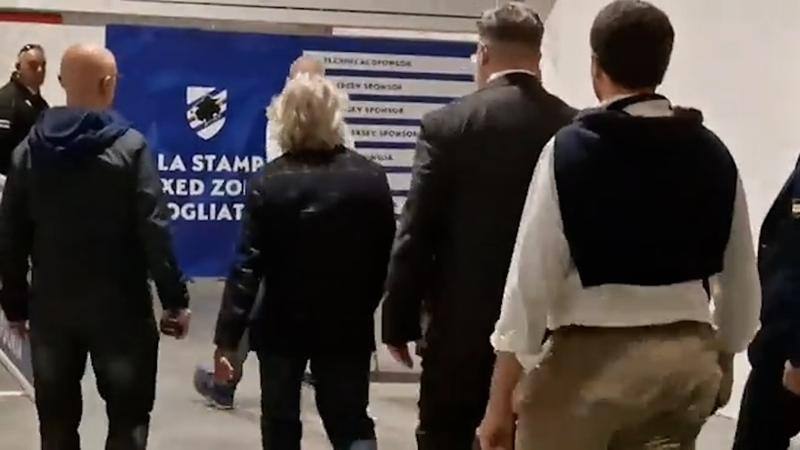 Video, La Fuga Di Massimo Ferrero Dallo Stadio Di Genova Durante ...